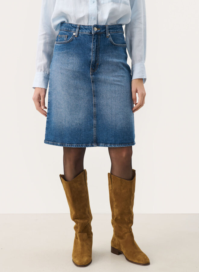 Jupe Part Two Leia en denim bleu moyen