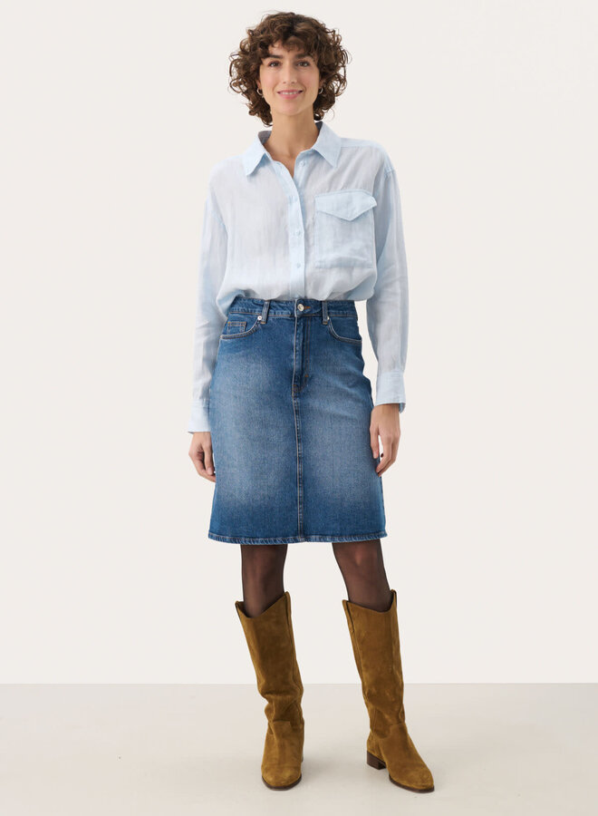 Jupe Part Two Leia en denim bleu moyen