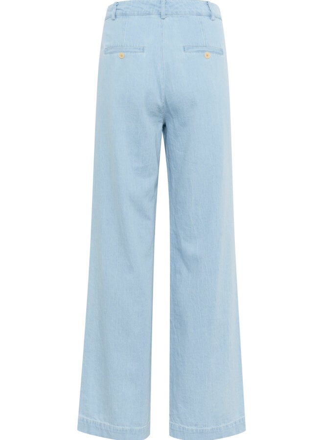 Pantalon Part Two Coralie en denim bleu pâle délavé