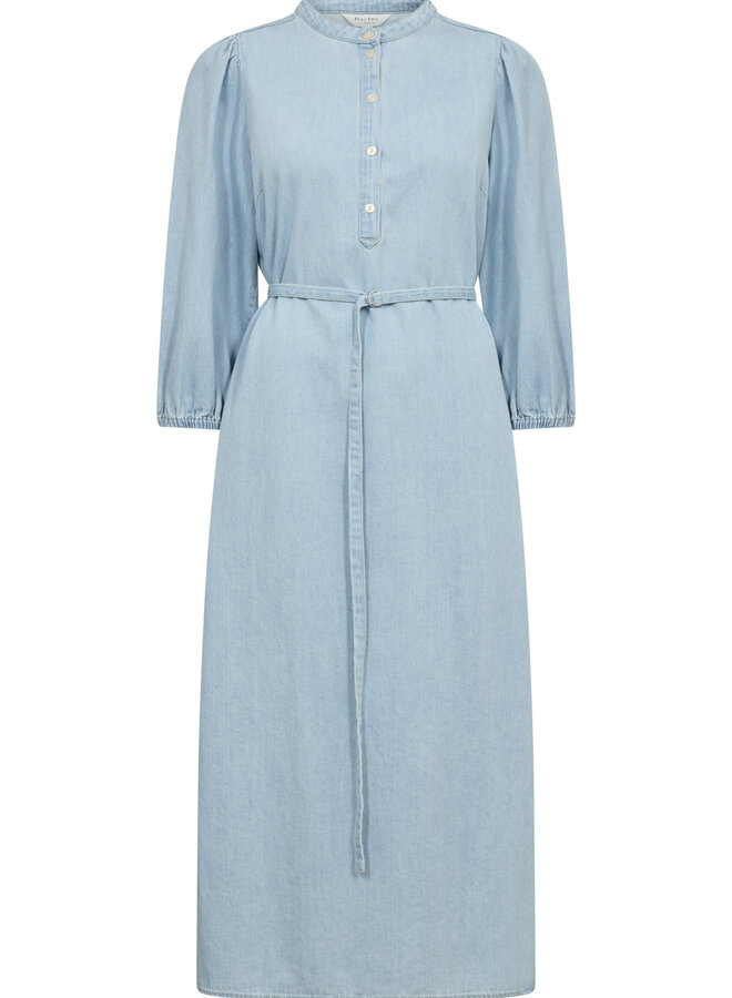 Robe longue Part Two Nadija en denim bleu pâle délavé