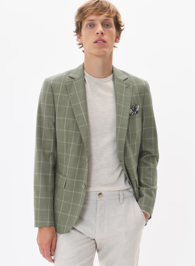 Veston Matinique George à carreaux vert thym