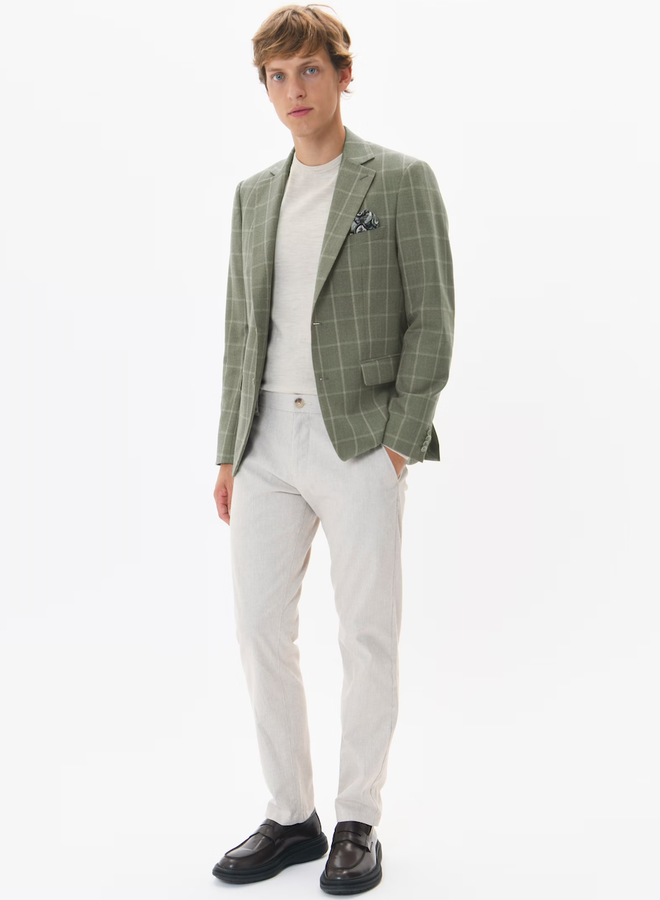 Veston Matinique George à carreaux vert thym