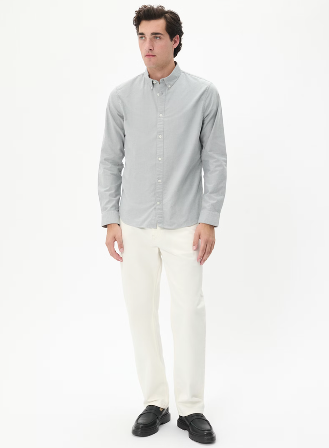 Chemise Matinique Trostol Oxford vert thym