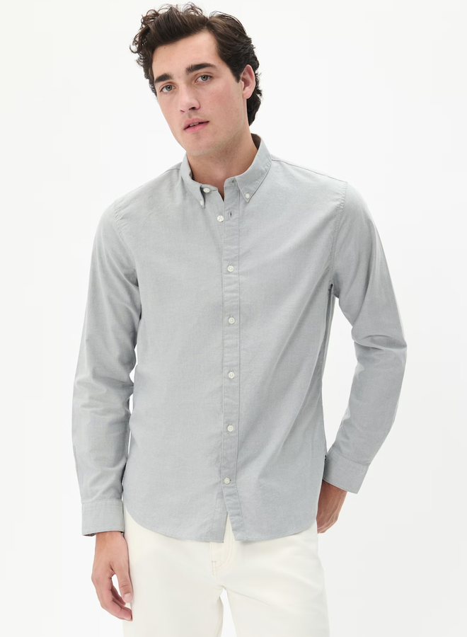 Chemise Matinique Trostol Oxford vert thym