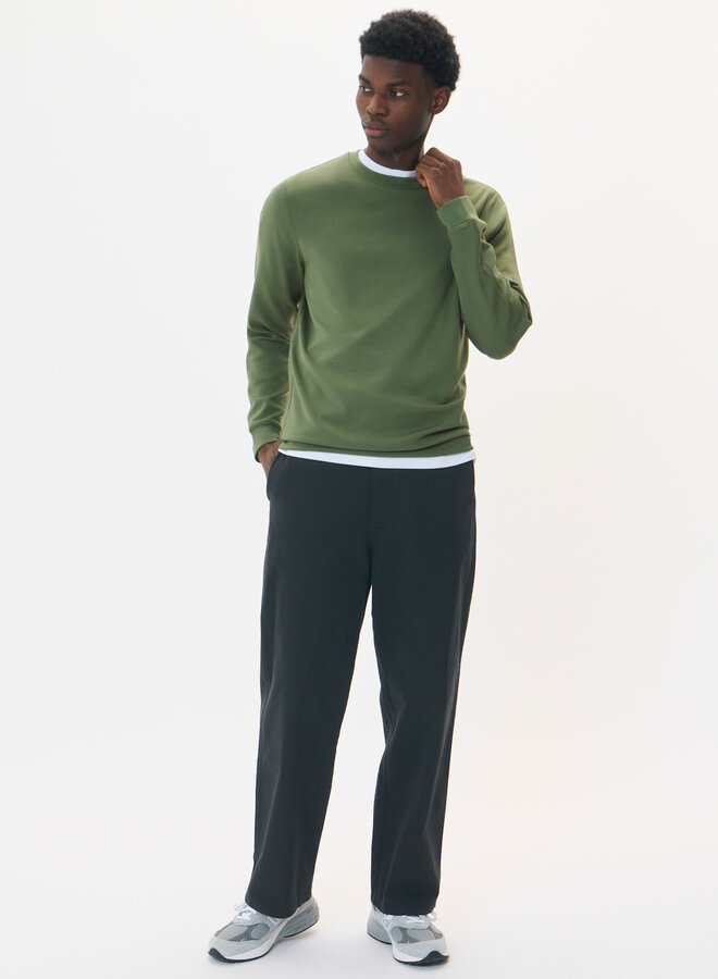 Chandail Matinique Harry à col rond en jersey vert thym