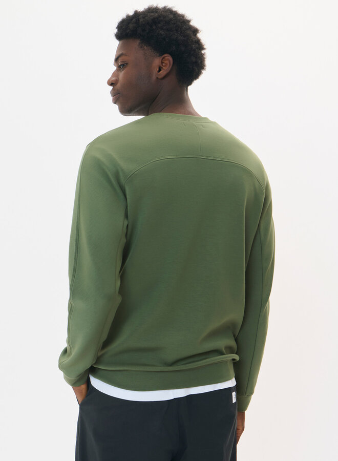 Chandail Matinique Harry à col rond en jersey vert thym