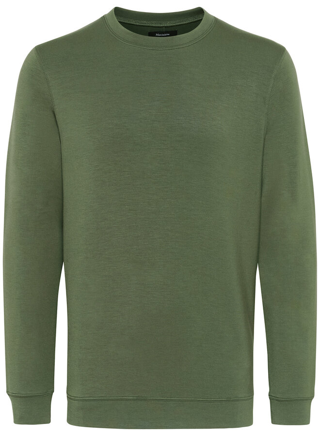 Chandail Matinique Harry à col rond en jersey vert thym