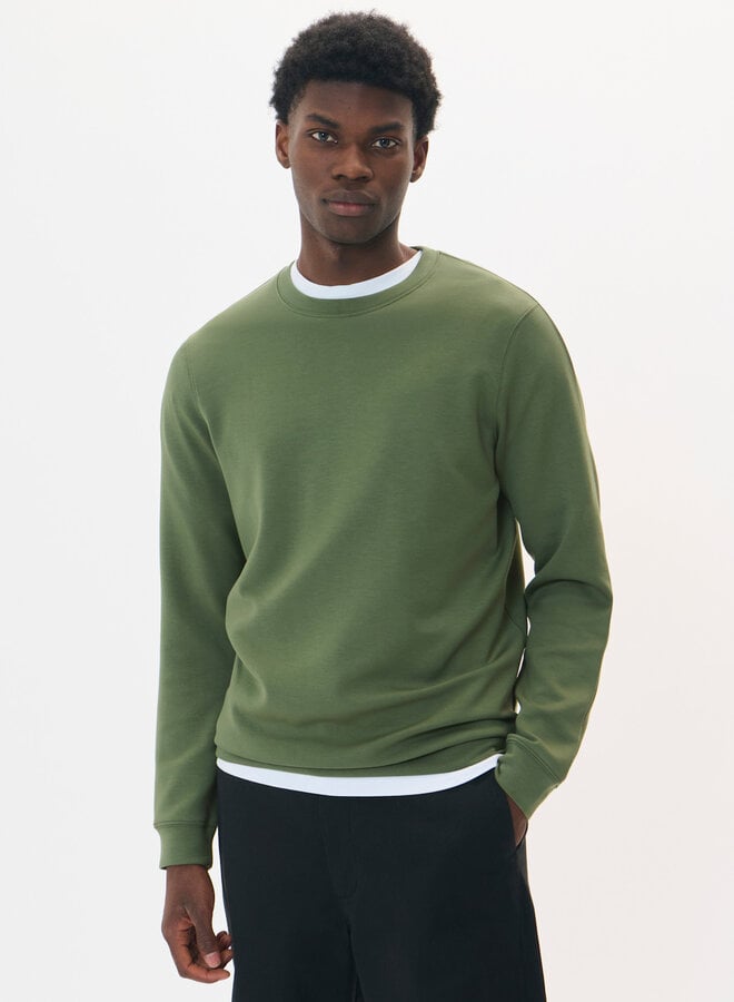 Chandail Matinique Harry à col rond en jersey vert thym