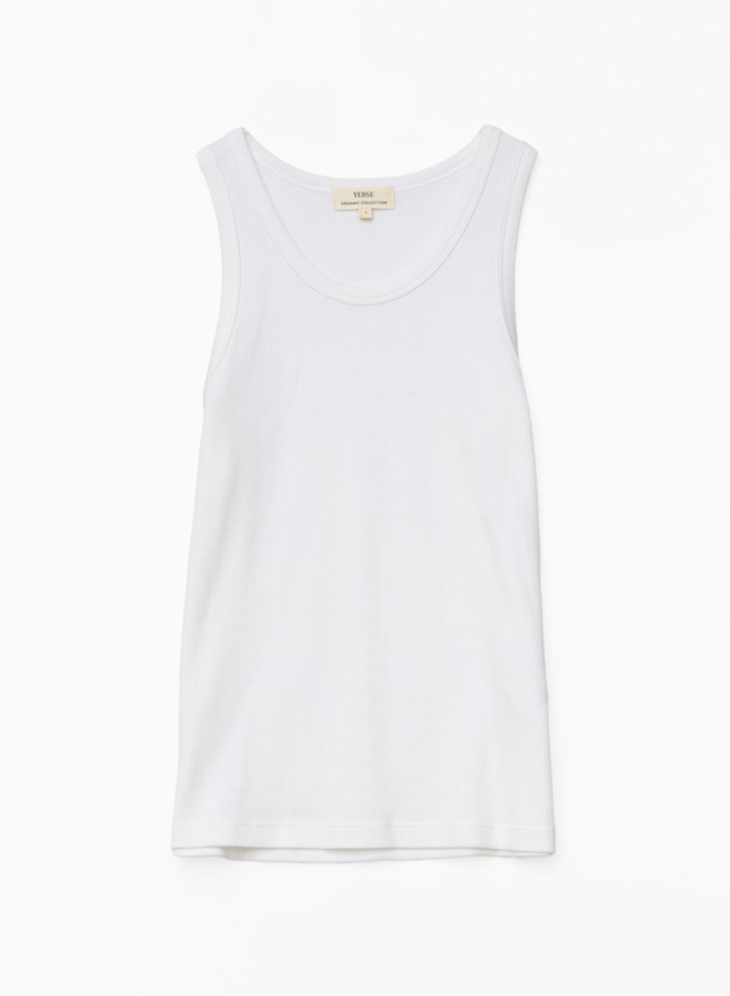 Camisole Yerse Luisa côtelée blanche