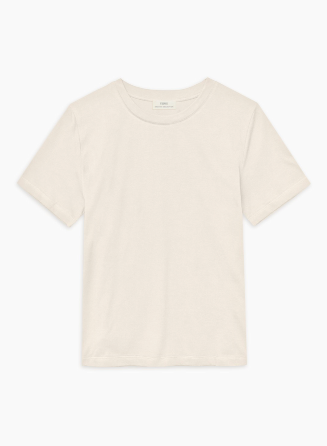 T-shirt Yerse O-Line à col rond beige grège