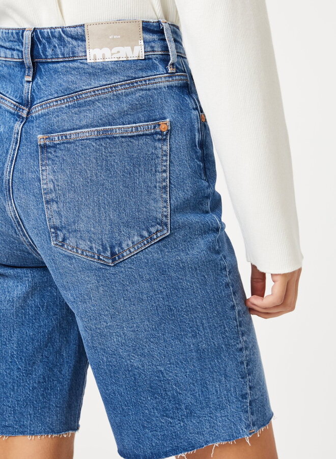 Short Mavi Jeans Selina - Mid Brushed Recycled Blue