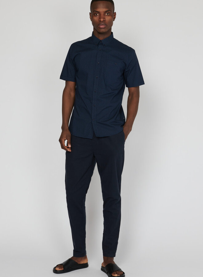 Chemise Matinique Trostol bleu marine imprimée bleu océan