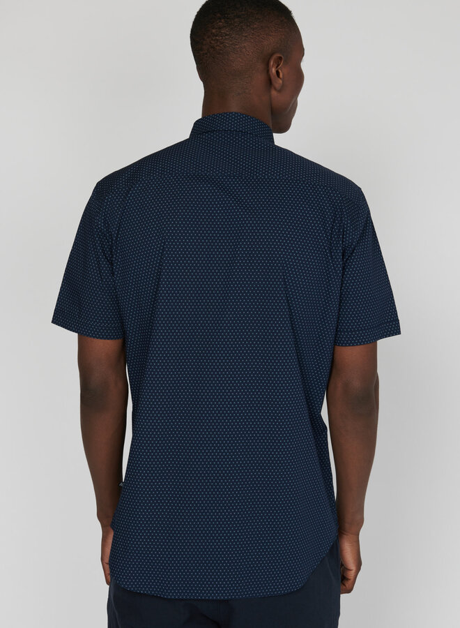 Chemise Matinique Trostol bleu marine imprimée bleu océan