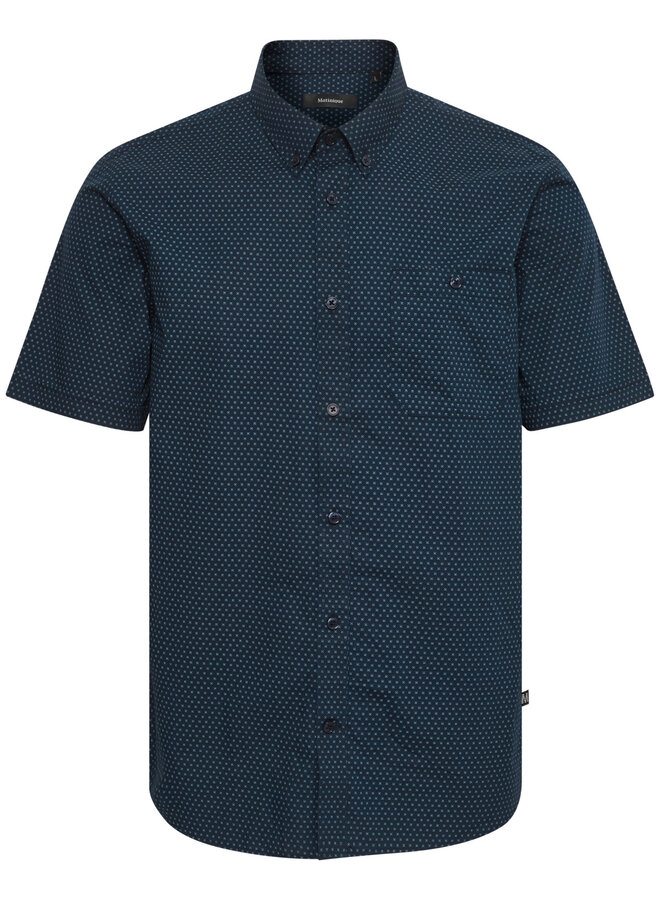 Chemise Matinique Trostol bleu marine imprimée bleu océan