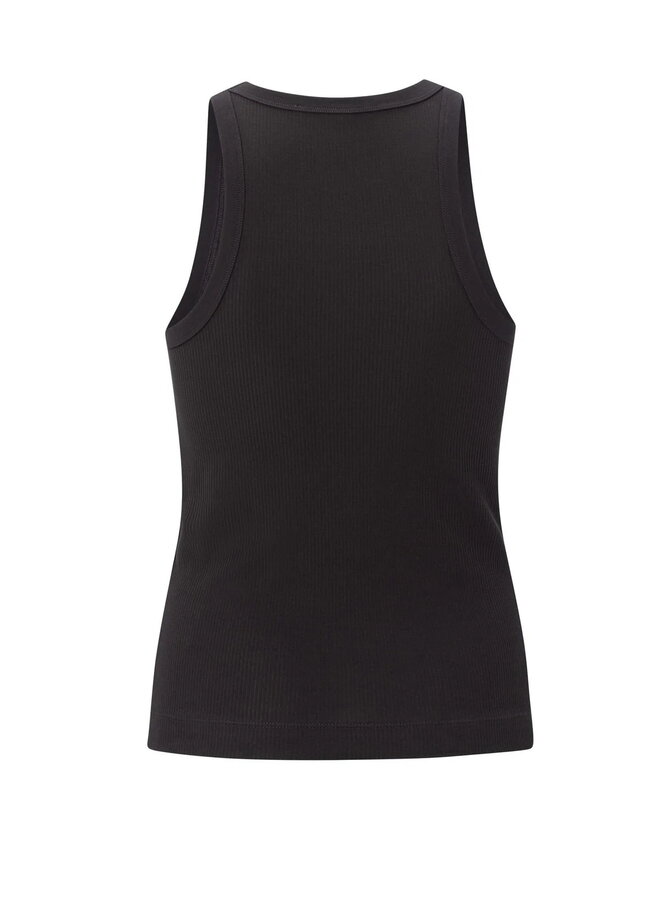 Camisole Yaya côtelée gris  charcoal