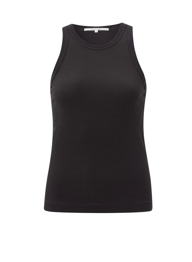 Camisole Yaya côtelée gris  charcoal