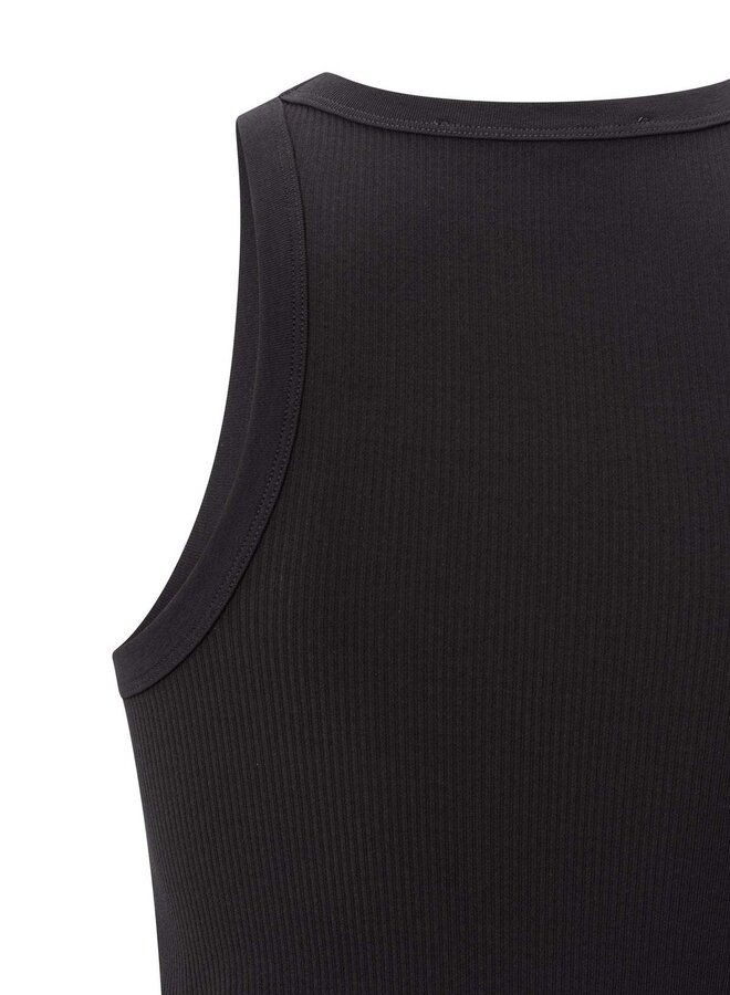 Camisole Yaya côtelée gris  charcoal