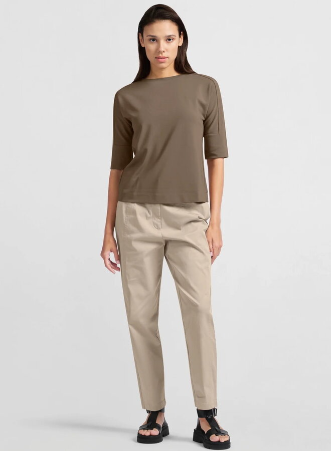 Pantalon Yaya en coton beige humus