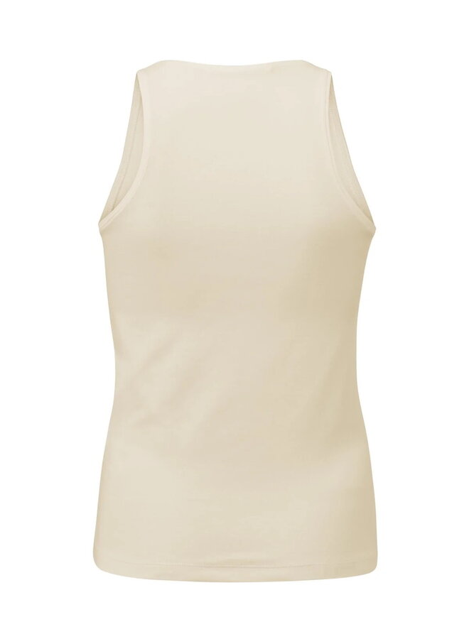 Camisole Yaya à col rond beige sable