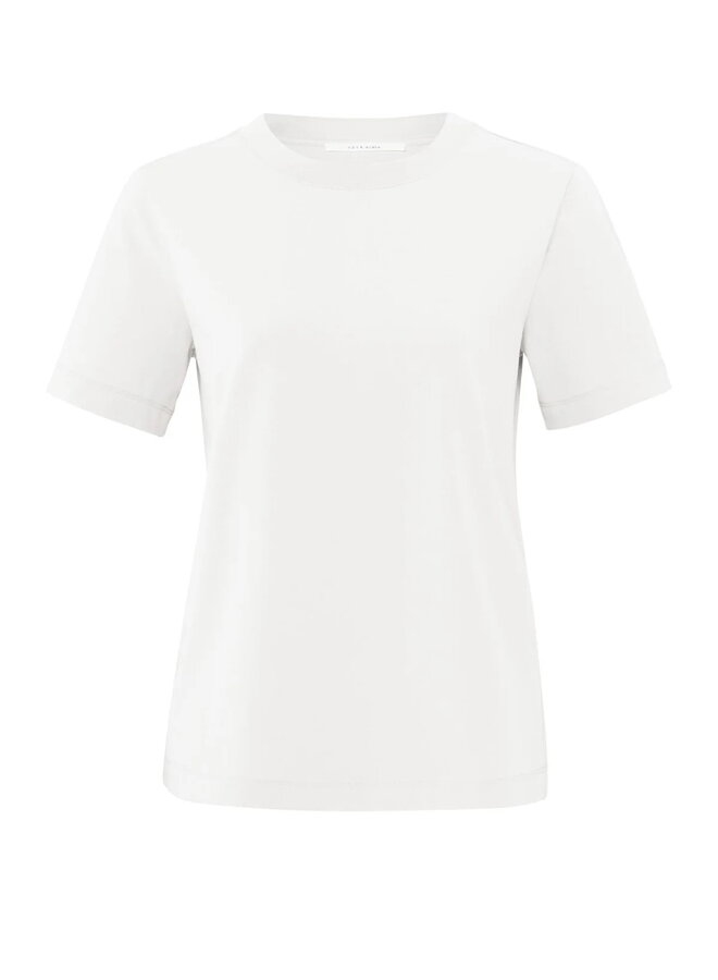 T-shirt Yaya à col rond blanc