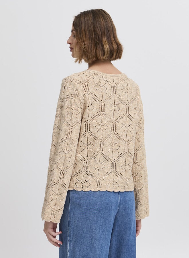 Tricot Atelier Rêve Helena crocheté beige camel