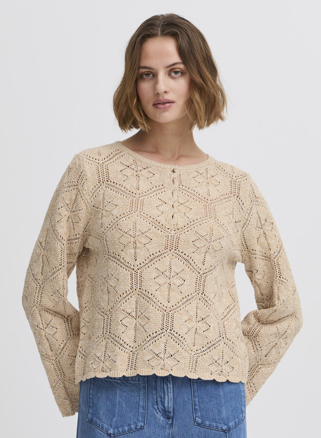 Tricot Atelier Rêve Helena crocheté beige camel