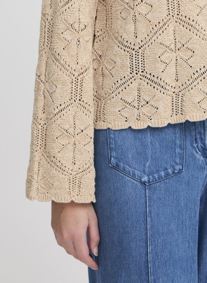 Tricot Atelier Rêve Helena crocheté beige camel