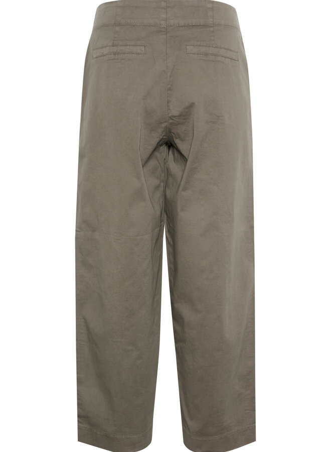 Pantalon Part Two Netta à poches plaquées en coton vert olive kalamata
