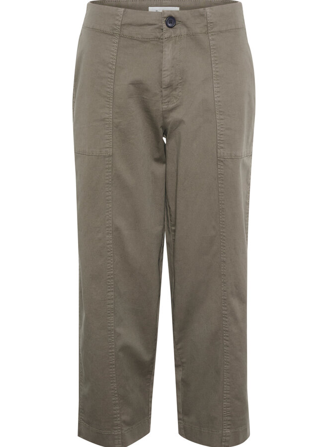 Pantalon Part Two Netta à poches plaquées en coton vert olive kalamata