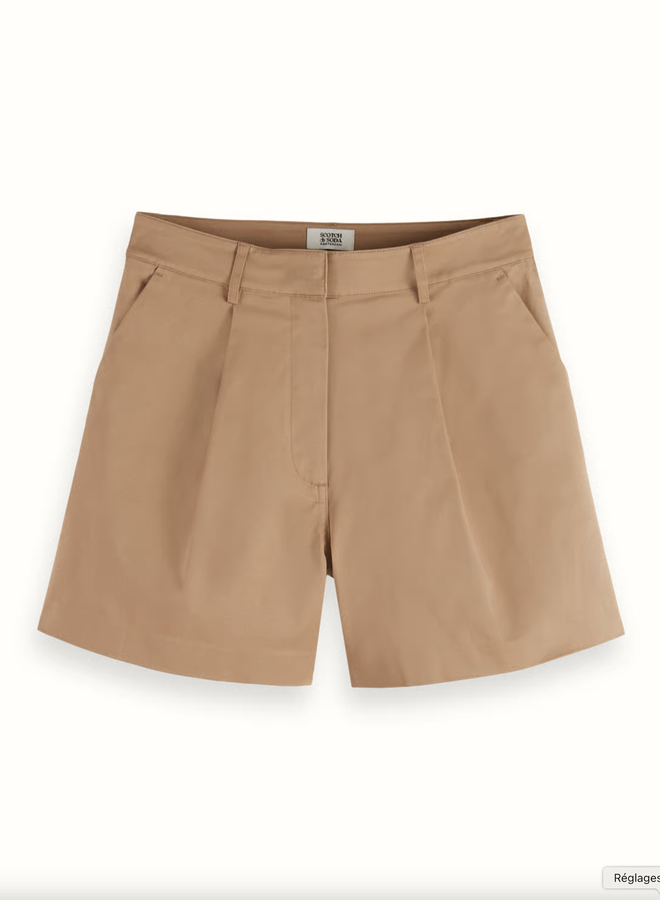 Short Scotch & Soda à plis beige désert