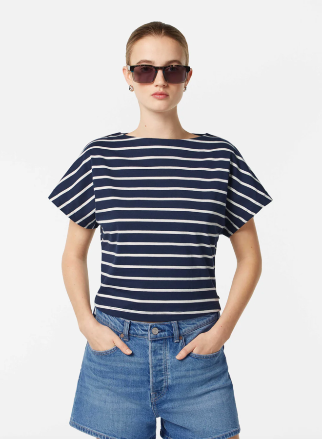 Chandail Scotch & Soda rayé bleu marine & écru