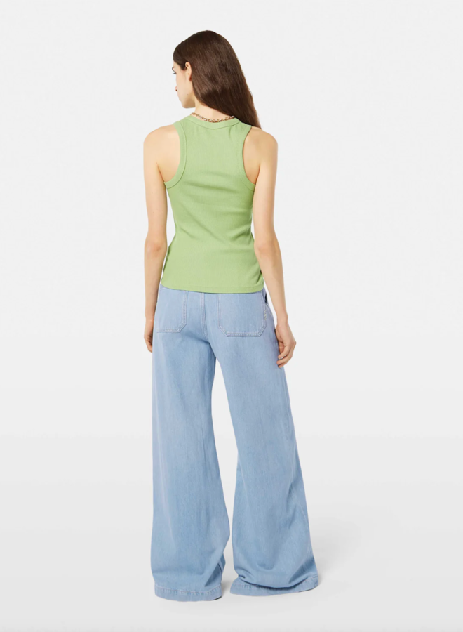 Camisole Scotch & Soda côtelée vert pistache
