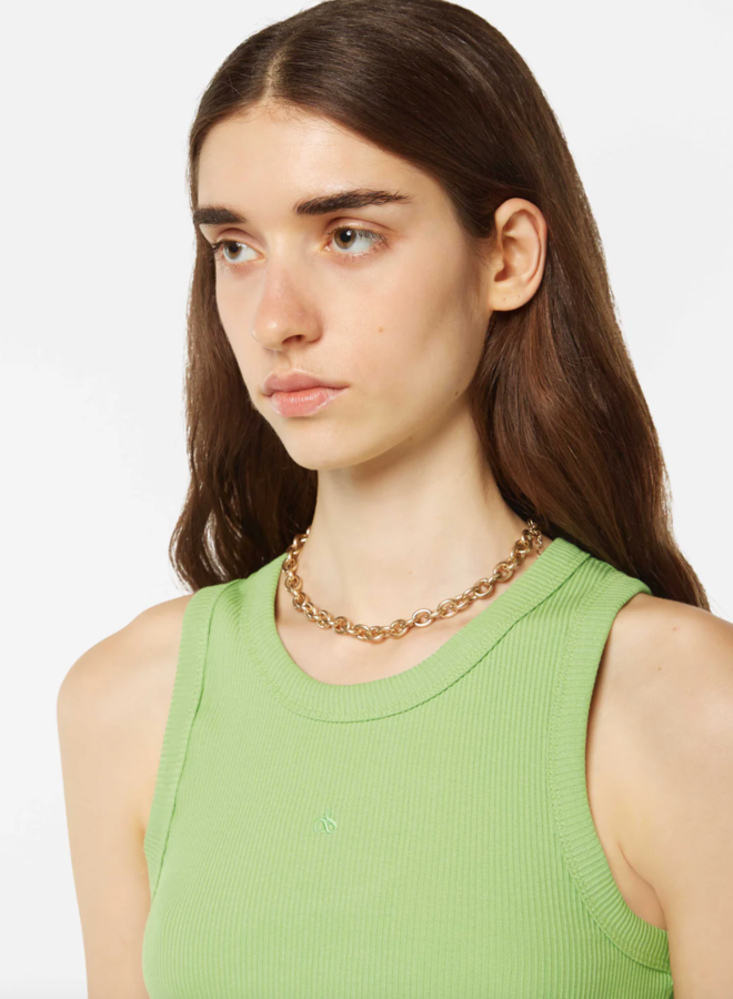 Camisole Scotch & Soda côtelée vert pistache