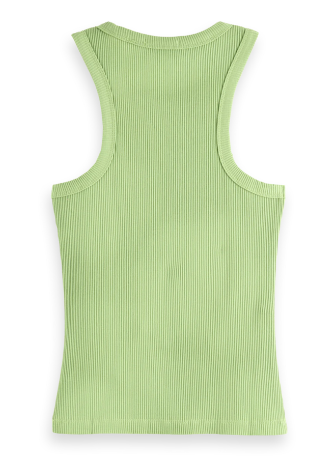 Camisole Scotch & Soda côtelée vert pistache