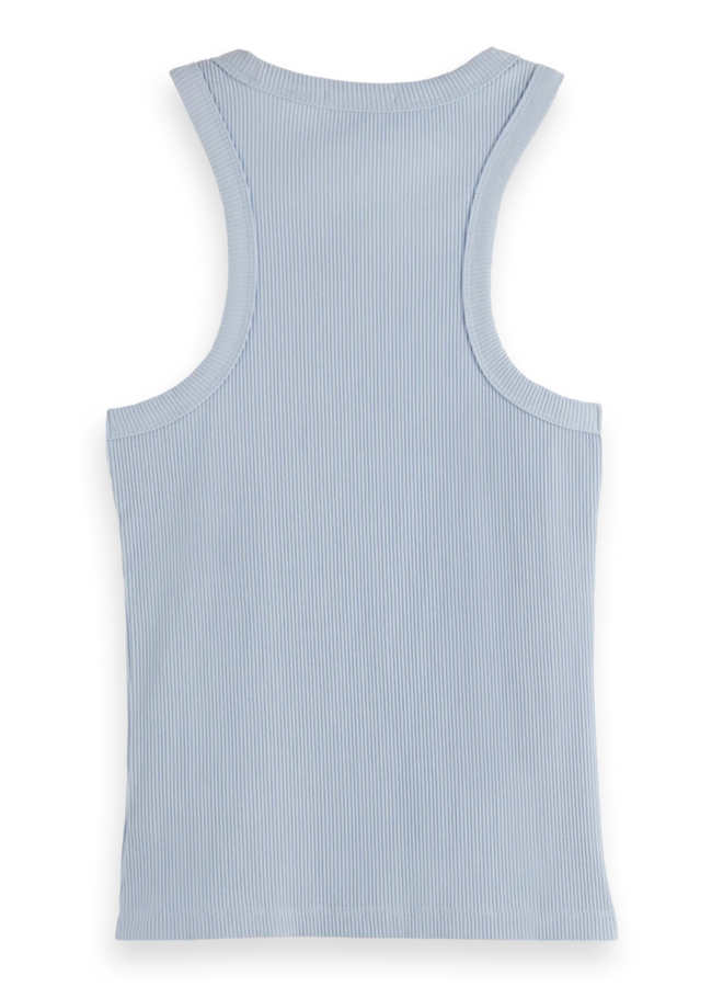 Camisole Scotch & Soda côtelée bleu pâle