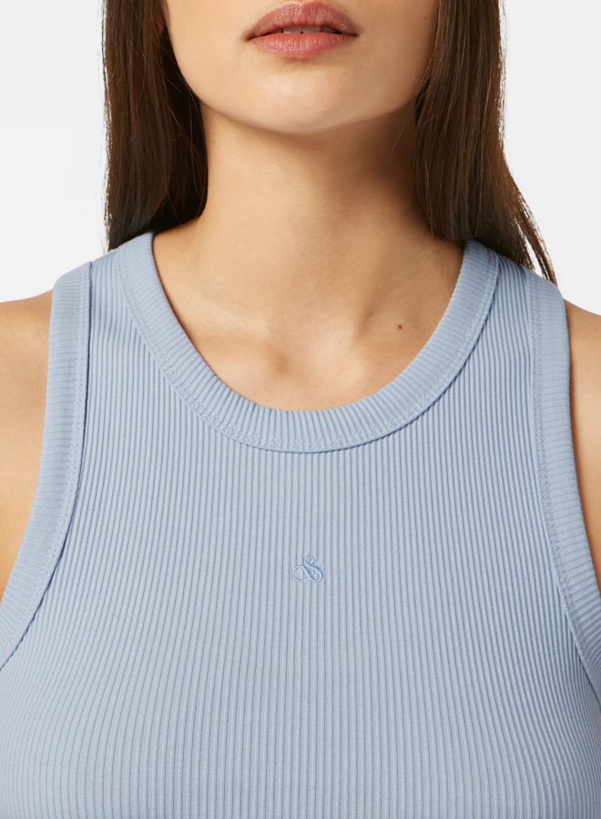 Camisole Scotch & Soda côtelée bleu pâle