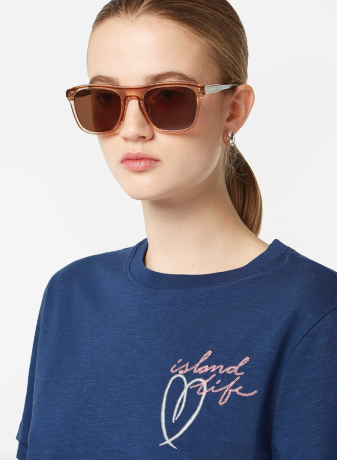 T-shirt Scotch & Soda « Island Life » bleu atlantique