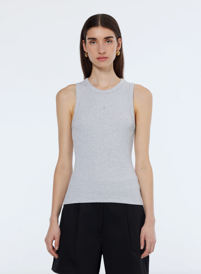 Camisole Scotch & Soda côtelée gris pâle mélange