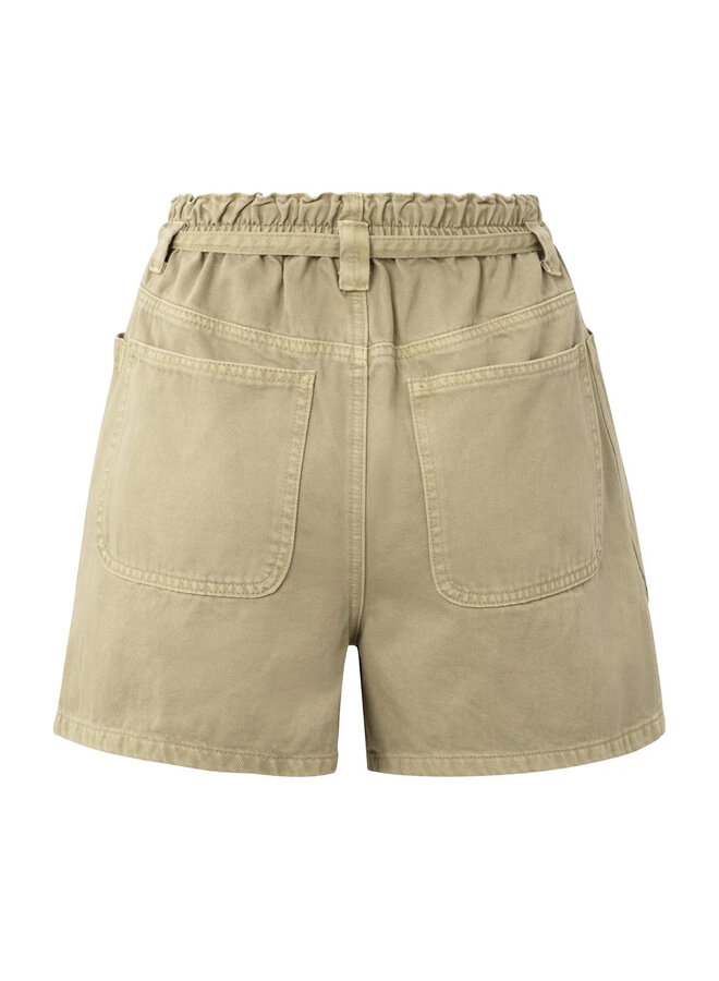 Short Yaya à taille élastique beige naturel
