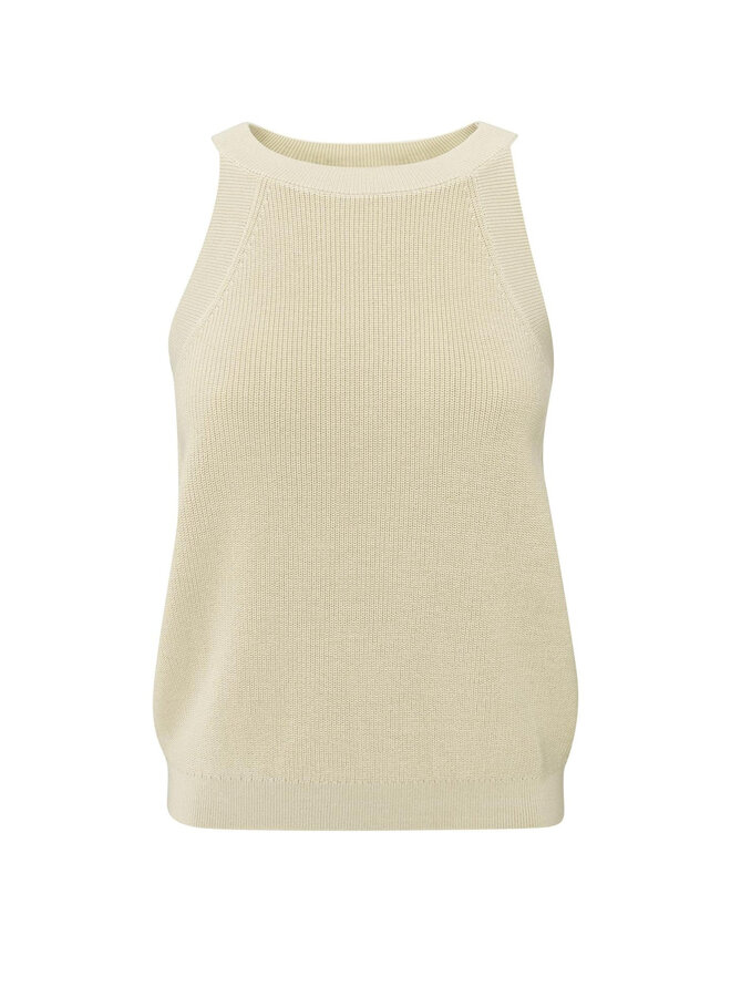Camisole Yaya en tricot beige naturel