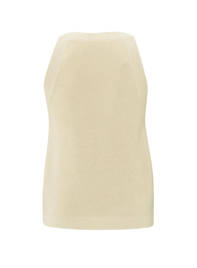 Camisole Yaya en tricot beige naturel