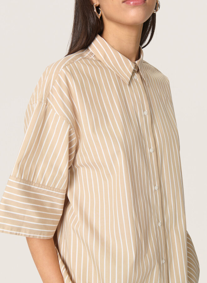 Chemise Soaked in luxury Kally beige rayée
