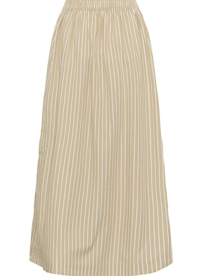Jupe longue Soaked in luxury Kaily beige rayée