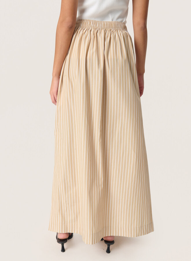 Jupe longue Soaked in luxury Kaily beige rayée