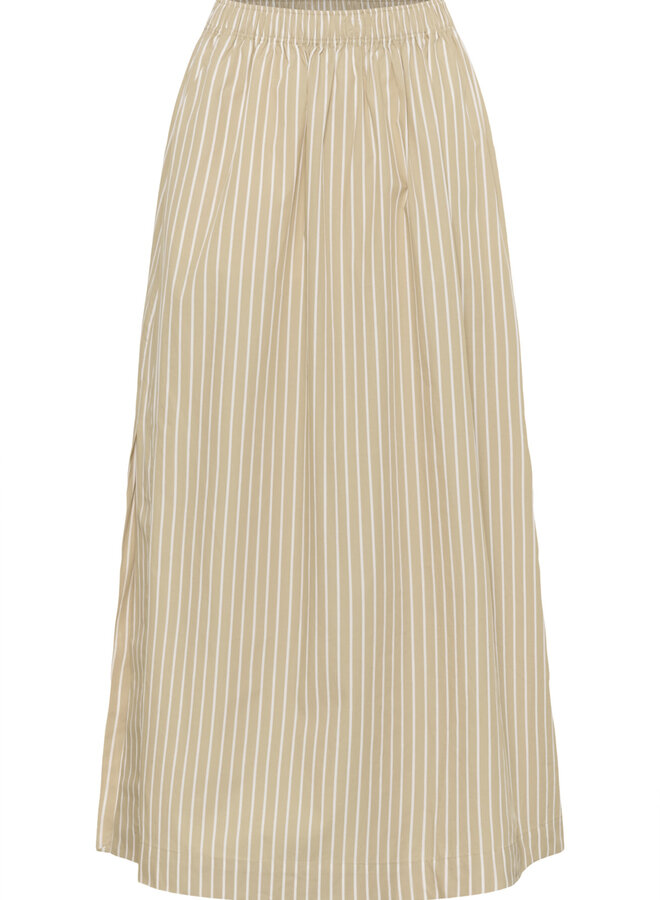 Jupe longue Soaked in luxury Kaily beige rayée