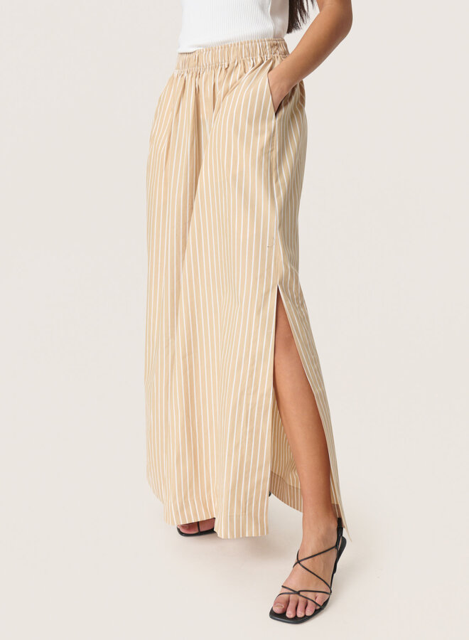 Jupe longue Soaked in luxury Kaily beige rayée