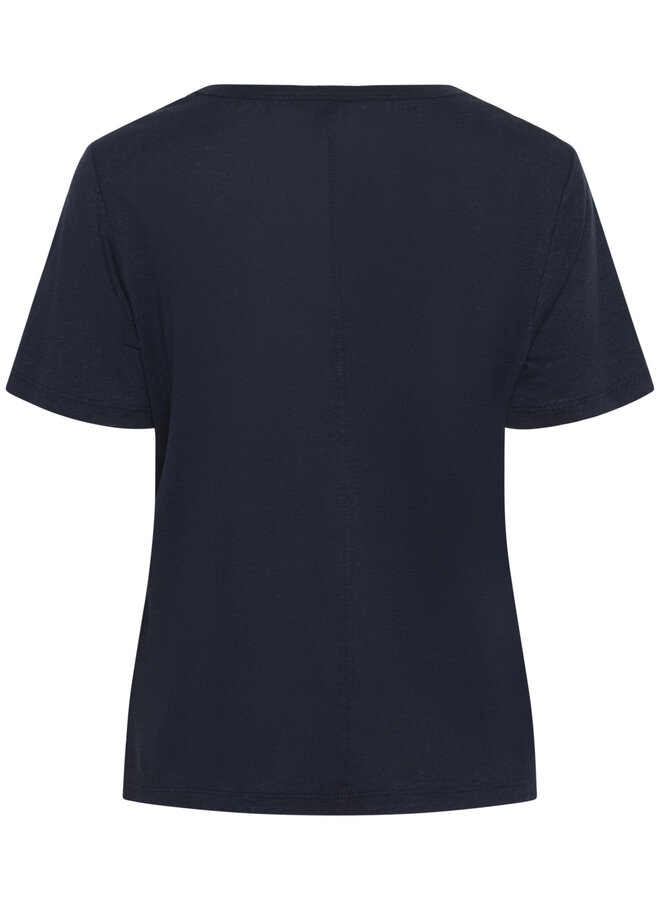 T-shirt Part Two Nacima à col rond bleu marine