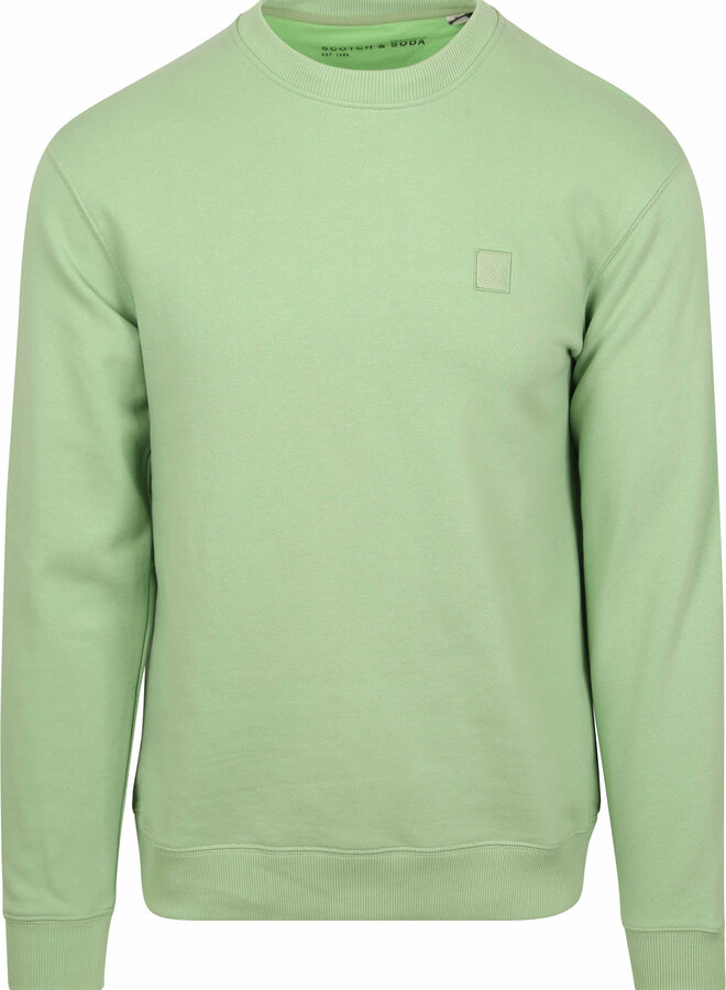 Chandail Scotch & Soda molletonné à col rond vert pistache