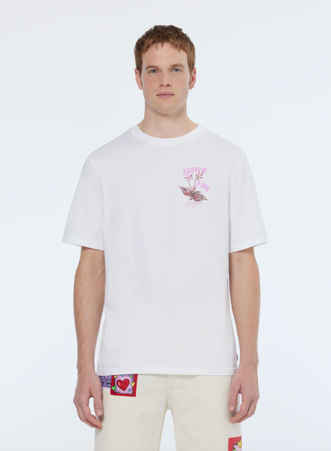 T-shirt Scotch & Soda blanc imprimé iris