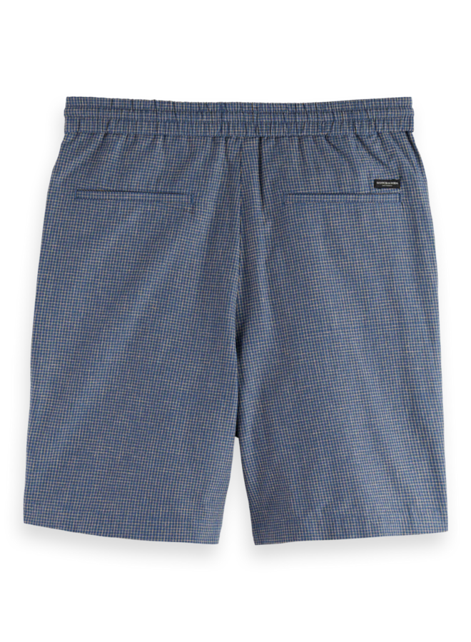 Bermuda Scotch & Soda Fave à taille élastique & minis carreaux bleu atlantique